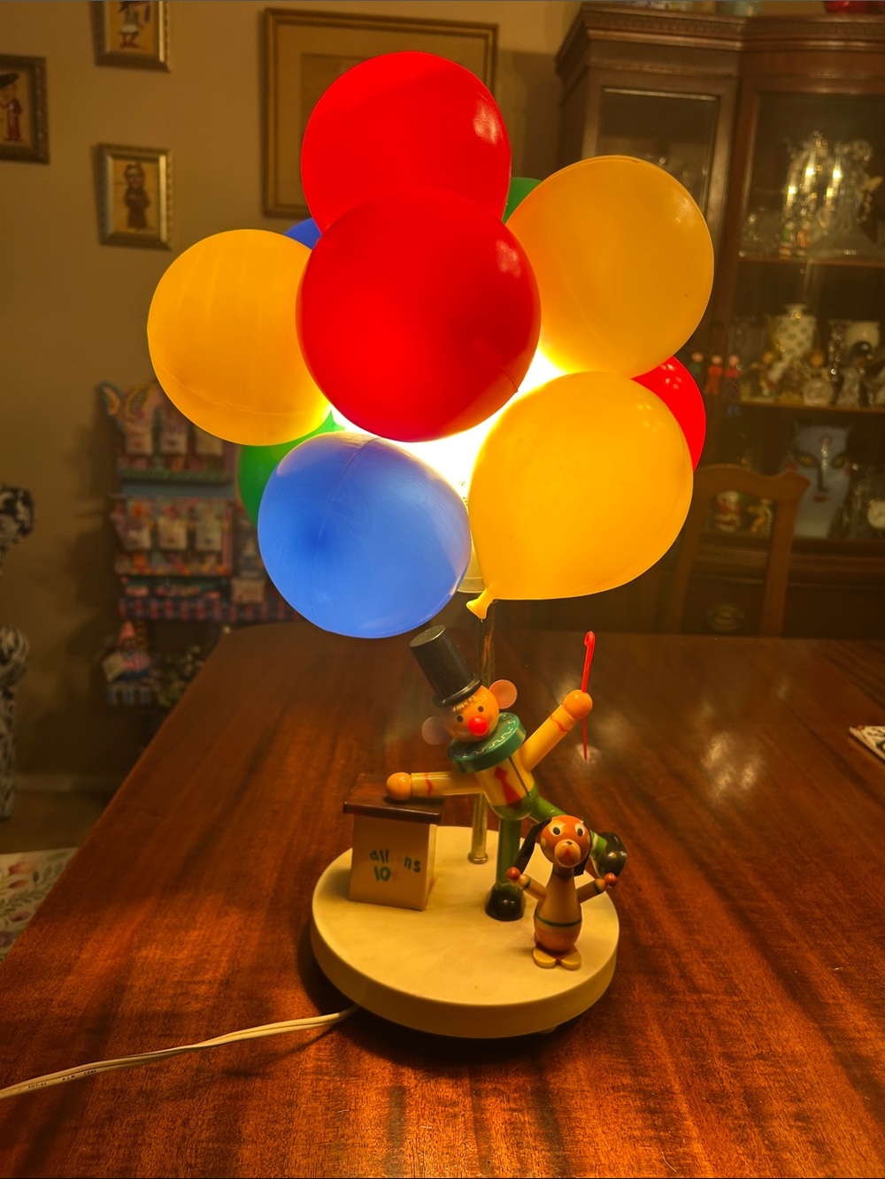 Vintage “Balloon Vendor Clown Table Lamp- 1970’s by Dolly Tit Company